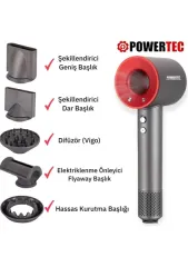 Powertec TR-3333 BLDC Motor 5 Fonksiyon Plazma Saç kurutma & Fön makinesi
