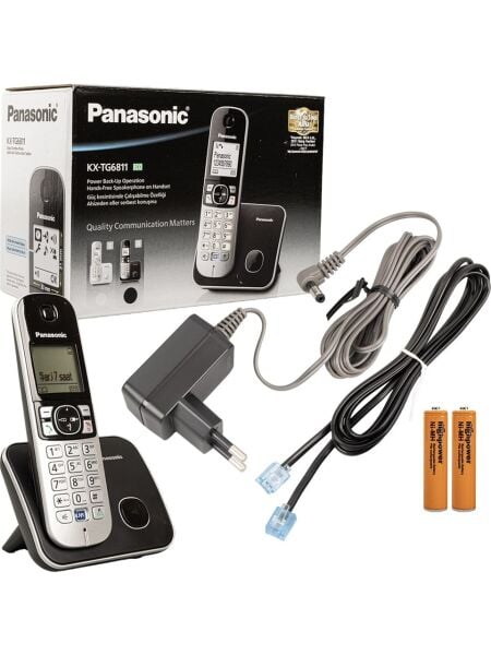 PANASONIC KX-TG6811 Dect Siyah Telsiz Telefon